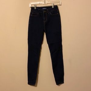 Dark wash skinny jeans